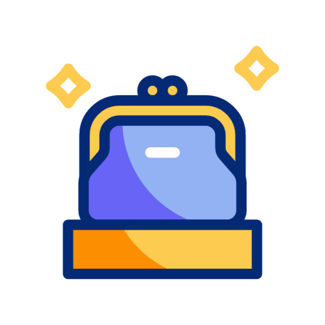 Animated illustration of virtual coins